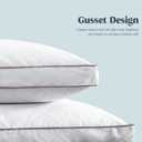 puredown® Goose Feathers and Down Pillow for Sleeping Hotel Collection Bed Pillows, 100% Cotton Cover,Gusseted, Standard/Queen, Set of 2