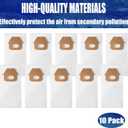 Replacement Dust Bags for Hoover Platinum Upright Vacuum UH30010COM UH30010CCA UH30010 Include 10 Pack AH10000 Type Q HEPA Vacuum Bags,Compatible 902419001