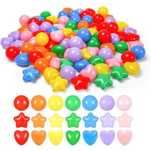 Ball Pit Balls 100 200 500 1000 Plastic Balls for Toddlers Phthalate Free BPA Free Crush Proof Balls in Reusable Play Toys for Kids with Storage Bag Indoor Outdoor (Bright)
