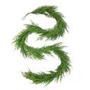 WBHome 9ft Real Touch Norfolk Pine Christmas Garland, Winter Greenery Garland for Christmas, Holiday Seasonal Outdoor/Indoor Home Decor, 9FT Long