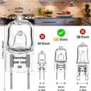G8 Halogen Bulb 20W Warm White- 10 Pack Long Lasting G8 Bulb 120V 20W, Halogen Bulbs 2 Pin G8 Dimmable for Under Cabinet Puck Lighting Replacements, G 8 Light Bulb with G 8 Base