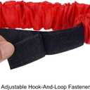 PATIKIL 3 Legged Race Bands, 4 Pack Elastic Tie for Outdoor Birthday Party Field Day Carnival Relay Game, Red