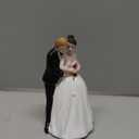 ibasenice Romantic Bride and Groom Wedding Cake Topper Figurine 5.51 Inch Resin Couple Hug Decoration for Wedding Party Celebrations