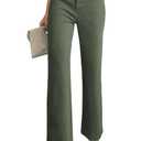 Sidefeel Women's Wide Leg Jeans Casual High Waisted Straight Zimbaplatinum Denim Pants with Pockets, Size 10