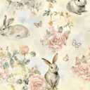 Theper Pink Floral Wallpaper Peel and Stick Wallpaper Boho 17.3"×393"