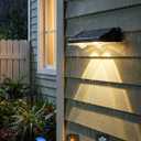 Brightown 12 Pack Solar Lights Outdoor Waterproof, Color Changing Solar Fence Deck Step Flood Lights, Warm White & RGBCW 11 Color, IP65 Waterproof Garden Lights for Outside Backyard Yard Step Patio
