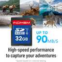 32GB SD Card (3 Pack), C10 SDHC UHS-I Memory Cards U1 Class 10 High-Speed Full 4K HD Video Compatible with Digital Point-and-Shoot Cameras, HD Camcorders, DSLR and PC