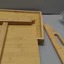 2 Pack Breakfast in Bed Tray for Eating, 16.92 x 12.6 Inch Bed Table Tray with Folding Legs & Handles, Bamboo Food Lap Trays Fits for Adult Kids Eating/TV/Surgery Recovery by Easoger. Set of 2