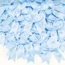 Blue Gift Wrap Bows - 50pcs Elegant Reusable Bows for Gift Wrapping, Party Decorations, Wedding Decor, Birthday Presents, Holiday Gifts, DIY Crafts, Baby Shower, Anniversary, Christmas, Gift Bags - light blue (1 Count (Pack of 50))