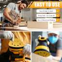Maxdot 200 Pcs 5 Inch Sanding Discs 8-Hole Hook and Loop Gold Sandpaper Mixed Grits, 60, 80, 100, 120, 150, 220, 320, 400, 600, 800 for Random Orbit Sander
