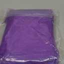 FUNFERY 100 Pcs Purple Organza Bags 6.5x9 in, Small Mesh Drawstring Gift Bags for Sachet, Jewelry, Candy, Wedding Favor, Easter Day