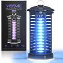 YISSVIC Bug Zapper Outdoor Indoor Waterproof Electric Mosquito Lamp Fly Zapper Killer Effective 4200V Plug in for Home Patio Office Courtyard (One-Light Control Bug Zapper)