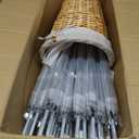 Wedding Stick Umbrellas Bulk, 40 Inch Large Canopy Umbrellas with Woven Rattan Basket Windproof Rainproof