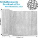 Outus 60750 Pieces Self Adhesive Rhinestone Sheets 59 x 7.87 Inch Bling Glitter Crystal Diamond Rhinestone Sticker Vinyl Wrap Sparkle Gem Stickers for DIY Home Car Arts Craft Decoration(Silver)