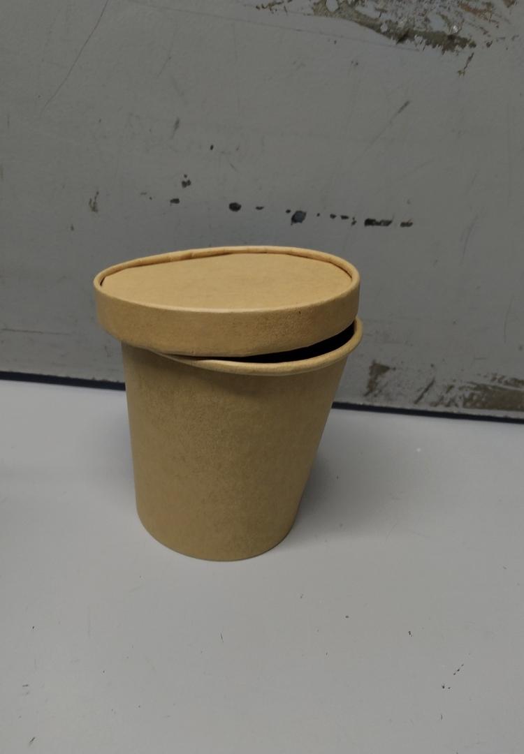 JarThenaAMCS 120 Pack 16 Oz Kraft Paper Soup Containers With Lids Disposable Ice Cream Pint Cups Microwavable Serving Bowls For Home Restaurant Kitchen Food Storage
