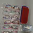 Kerecsen Computer Reading Glasses for Women Blue Light Blocking Glasses for Reading Fashion Pattern Print Eyeglasses for Women's(Mix Color -5, 4.00)