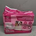 American Kennel Club Female Dog Wrap, Disposable Diapers with Wetness Indicator, Small, 50 Count, Size: MD Waist Size 15 - 23 in