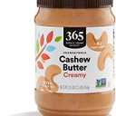 365 by Whole Foods Market, Creamy Cashew Butter, 16 Ounce, Pack of 2, Best By: MAR/04/25