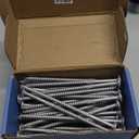 50 pc #5/16 inch by 6 inch Silver Structural Wood Screws, Heavy Duty Construction Screws, Alternative to lag Screws, Exterior Grade, 2" T30 bits Included, #5/16" x 6"