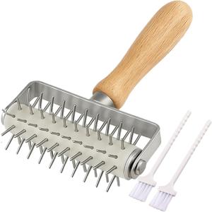 Pizza Dough Docker Roller Stainless Steel, Pin Puncher Dough Hole Maker, Docking Tool for Pizza Pie Cookie Pastry Bread