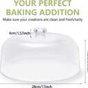 11-inch Plastic Acrylic Cake Dome Cover, Suitable for Cake Stand Plates Transparent Cake Cover(Transparent Handle)