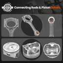 G4KJ 2.4L Engine Rebuild Overhaul Kit w/Crankshaft Piston Set Compatible with Hyundai Sonata Tucson Santa Fe 2011-2019, for Kia Optima Sorento Sportage 2011-2020 23111-2G200 23510-2G500