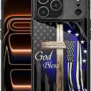 Case for iPhone 17 Pro Max Case,god Bless American Flag Case for iPhone 17 Pro Max Design for Men Boys [Anti-Scratch] Non-Slip+Shockproof Rugged TPU Protective Case