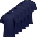 Hanes Men's Short Sleeve T-Shirt Pack, Big & Tall, Crewneck Cotton T-Shirts for Men, Value Packs (XX-Large, Navy - 6 Pack)
