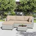 9 Pack Patio Cushion Covers Outdoor Furniture Cushion Slipcovers Replacement Waterproof with Zipper for 5 Pcs Patio Furniture Set, Covers Only, Sand