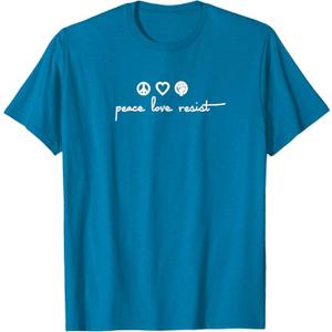 Peace Love Resist T-Shirt T-Shirt, Large