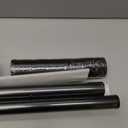 TWOPAGES 1" Heavy Duty 28-84" Adjustable Curtain Rod with Rings, Black