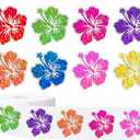 FYSUIMU Hibiscus Laser Stickers 1.5 Inch Holographic Summer Tropical Floral Adhesive Paper Decals for Hawaiian Luau Party DIY Crafts Envelope Scrapbook Supplies, 500Pcs, Set of 3