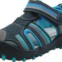 Apakowa Kids Boys Sandals Summer Outdoor Athletic Double Strap Closed-Toe Beach Sandals Sport (Toddler/Little Kid) (Blue)