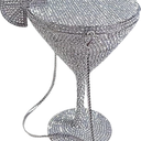 Women Rhinestone Evening Bag, Cocktail Cup Rhinestone Purse Luxury Crystal Party Purse Funny Prom Handbag for Wedding