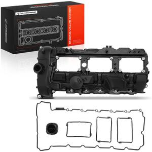 A-Premium N55 Engine Valve Cover Kit with Gasket & Bolt & Oil Cap Compatible with 2011-2019 BMW Model - 328i 335i 435i 530i 535i 640i 740i 740Li (xDrive) X3 X5 X6, 3.0L Turbo, Replace # 11127570292