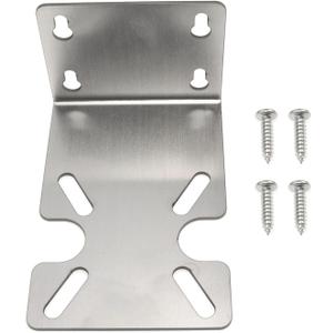 Stainless steel 10"" and 20"" Water Filter Housing bracket Metal Housing Fixed Bracket water filter mounting bracket Water filter plate with screws -1pcs, Silver