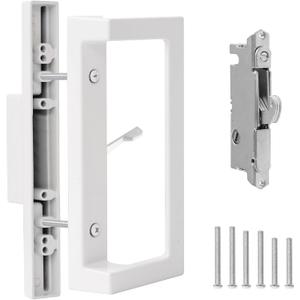 Sliding Patio Door Handle Set with Mortise Lock, Sliding Glass Patio Door Handle Replacement Set Fits Door Thicknesse is 1-3/4'' to 2-1/5'' and 3-15/16'' Screw Hole Spacing.