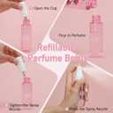 2 x Empty Travel Size Toiletries Bottles Compatible with Sol de Janeiro 68 Perfume, 1 OZ TSA Approved Leak-Proof Refillable Containers, Refillable for 3 OZ & 8.1 OZ, Travel Essentials, No Perfume Included