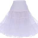 DRESSTELLS 50s Petticoat Skirts Women Vintage Tulle Underskirt Retro Tutu Crinoline M