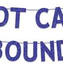 Navy Party Decorations for Boys Men, Blue Glitter Boot Camp Bound Banner for Navy Farewell Welcome Ceremony Army Birthday Party Decorations Supplies