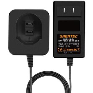 Shentec 7.2V-18v Battery Charger Compatible with Black and Decker PS120 PS130 PS140 PS145 Ni-MH/Ni-Cd Pod Style Batteries