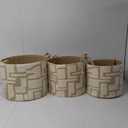 Fabric Storage Basked 3 Зiece (18x14, 16x13, 14x12 Inch)
