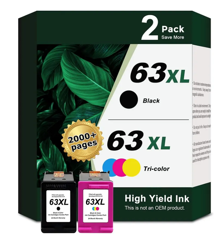 Ankink Ink Cartridge Replacement for HP Ink 63XL