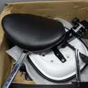 Dental Adjustable Doctor's Stool Assistant Chair+360 Degree Rotation Armrest PU