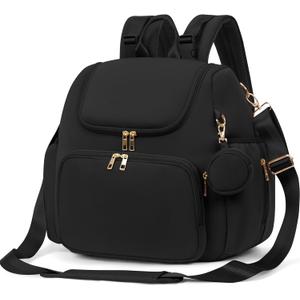 CEI-CEI Neoprene Diaper Bag Backpack Stylish Baby Maternity Bags Travel Tote for Mom with Insulated Pockets, Changing Pad, Stowable Shoulder Strap