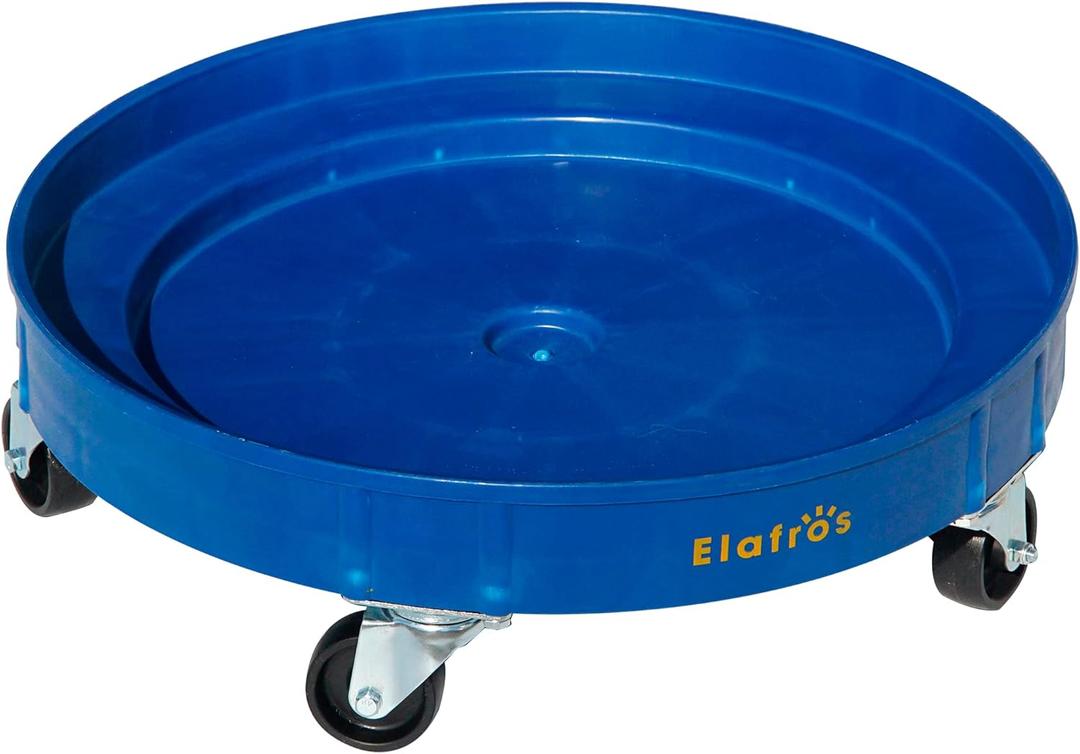 ELAFROS 30 Gallon and 55 Gallon Heavy Duty Plastic Drum Dolly  Durable Plastic Drum Cart 900 lb. Capacity- Barrel Dolly with 5 Swivel Casters Wheel,Blue (1 Pack) ELAFROS 30 Gallon and 55 Gallon Heavy Duty Plastic Drum Dolly  Durable Plastic Drum Cart 900 lb. Capacity- Barrel Dolly with 5 Swivel Casters Wheel,Blue (1 Pack)