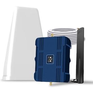 Cell Phone Booster for Home & Office - Boosts 3G/4G/5G Signal for All US Carriers, Up to 3000 Sq.Ft, Supports Band 12/17/13/5, with HD Display, FCC Approved Cell Signal Booster