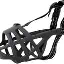 Soft Dog Muzzle for Prevent Nipping & Unwanted Eating, Adjustable Fit Muzzle for Dogs Ideal for Public Outings Training Trips Vet Visit (Small)