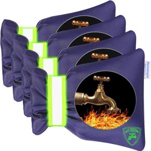 4Pack Outdoor Faucet Covers for Winter - Pro 6.7"W x 8.3"H Outdoor Water Faucet Covers Socks for Winter Freeze Protection Pipe Insulation Reusable Waterproof Insulated Spigot backflow Cover,Blue