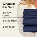 Cal King 6 Piece Sheet Set - Comfy, Breathable & Cooling - Soft Hotel Luxury Bedding for Women, Men, Kids, Teens and Children - 1 Flat & 1 Fitted Sheet & 4 Pillowcases with Deep Pockets - Navy Blue